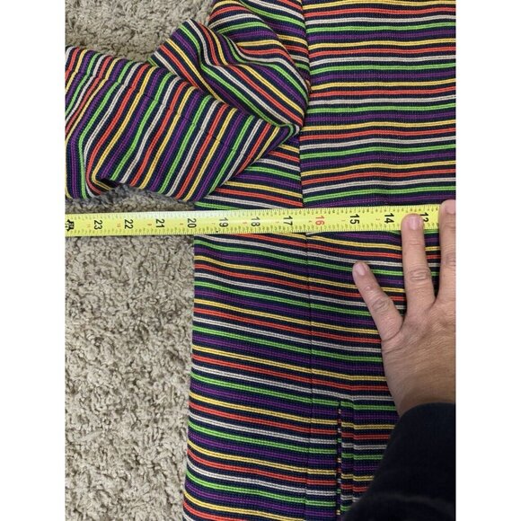 TALBOTS Two Piece Pencil Skirt Suit Set Rainbow Striped Career Office Formal 10 - Picture 11 of 15